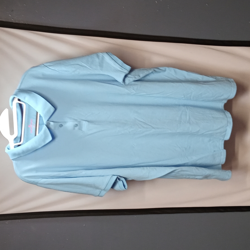Baby blue polo shirt